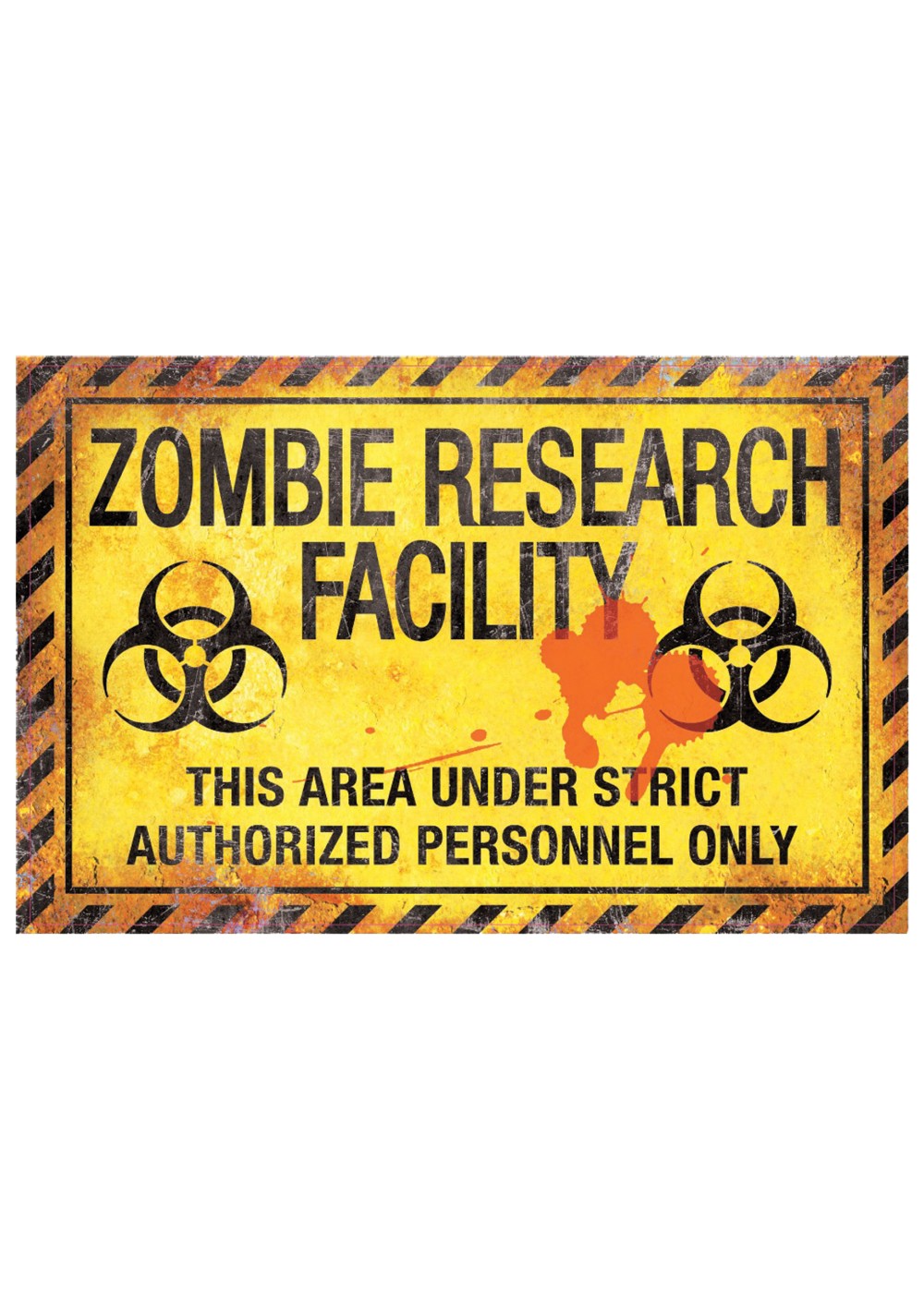 Zombie Research Facility Metal Sign