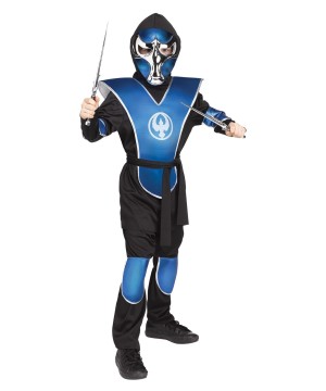 Boys Blue Raven Ninja Costume