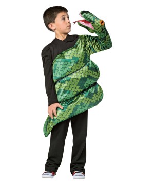 Boys Green Anoconda Costume