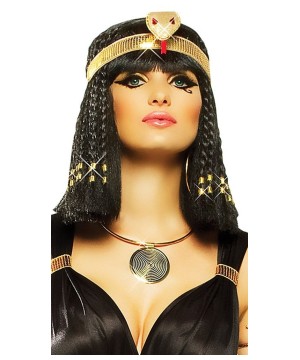 Egyptian Gold Medallion Costume Necklace