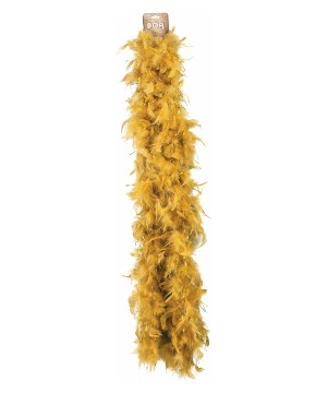 Golden Feathered Boa - Accessories