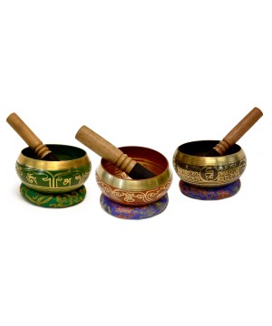Handmade Tibetan Singing Bowl Set