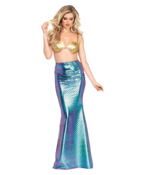 Iridescent Mermaid Scale Women Skirt