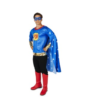 Mens Comic Pow Superhero Costume - Superhero Costumes