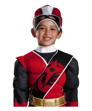 Red Power Ranger Toddler Boys Muscle Costume - Superhero Costumes