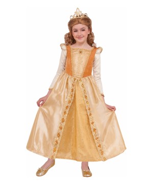 Gold Princess Girls Costume