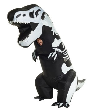 Skeleton T-rex Inflatable Mens Costume