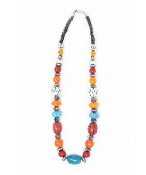 Tibetan Rainbow Colored Beaded Necklace