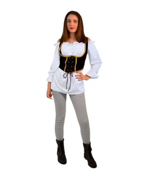 Ruffled Pirate Shirt – White – Beauty and the Beast Costumes