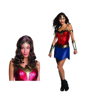 Wonder Woman Women Costume and Wig Set
