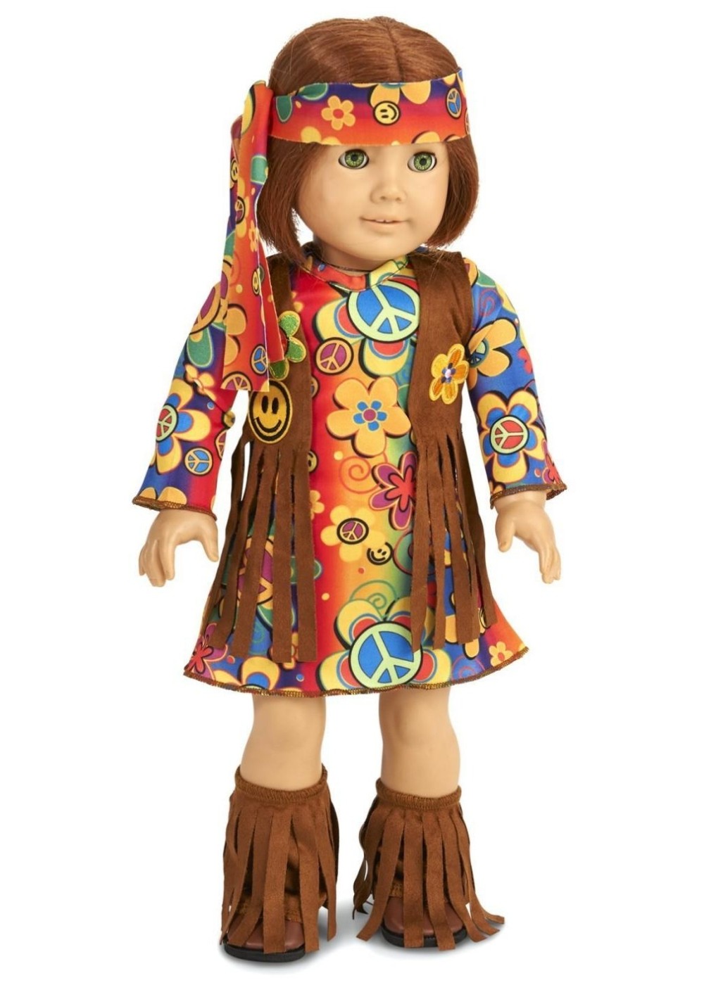 Kids 60s Fringe Doll Hippie Costume