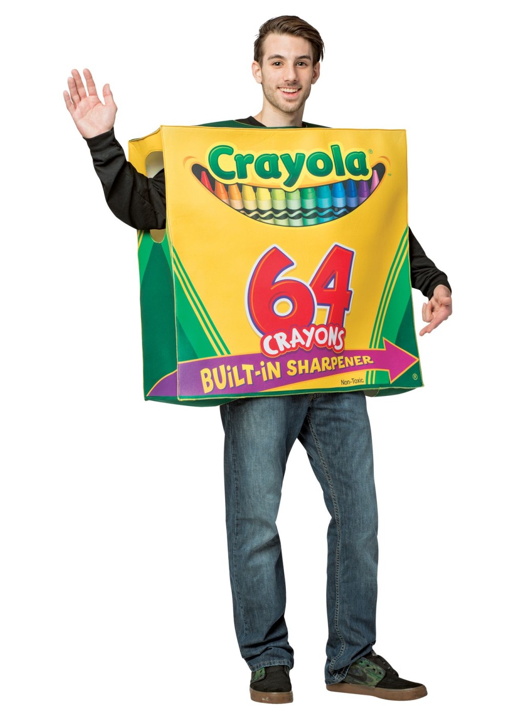 64 Count Crayola Box Mens Tunic Costume