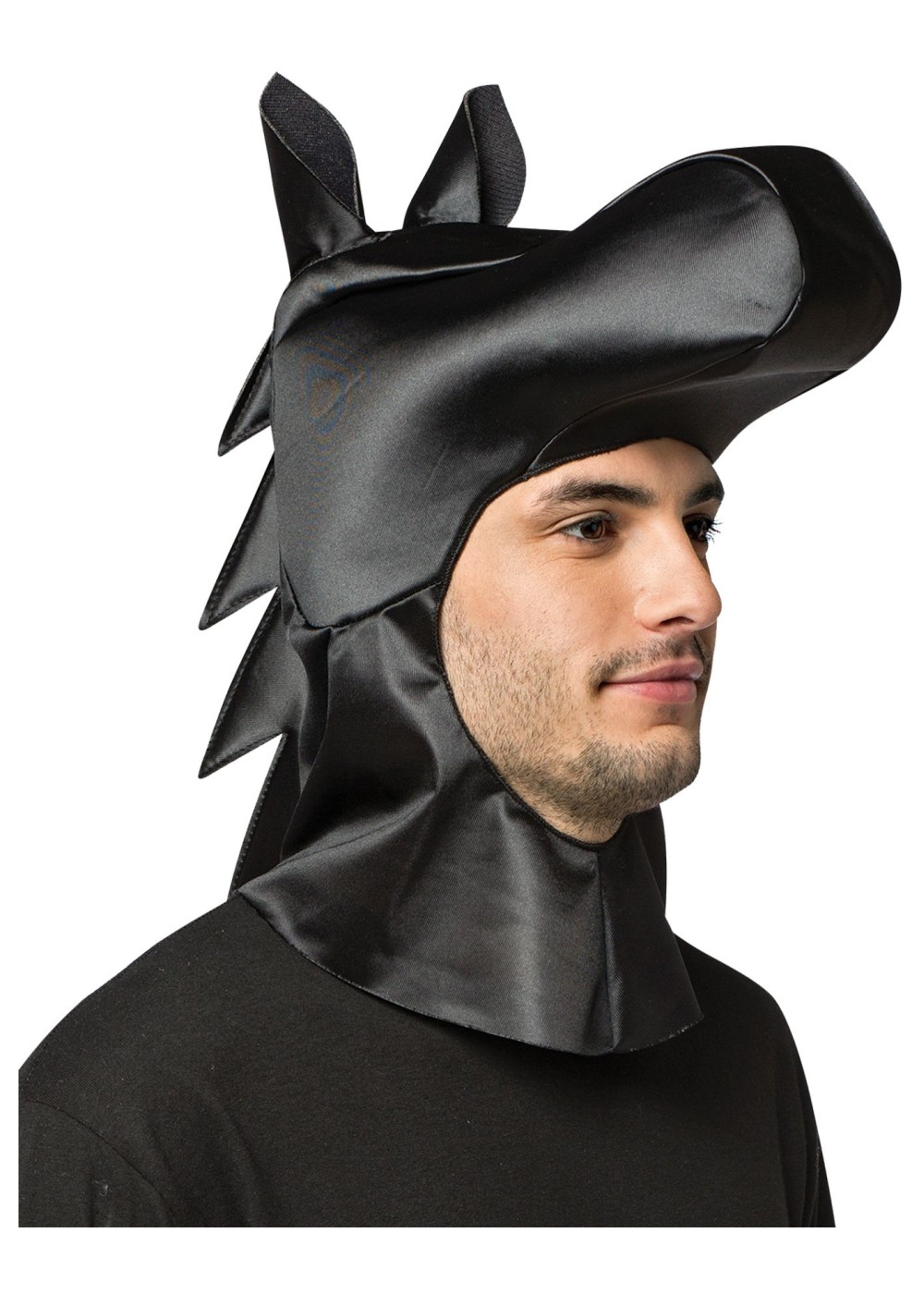 Black Chess Knight Headpiece