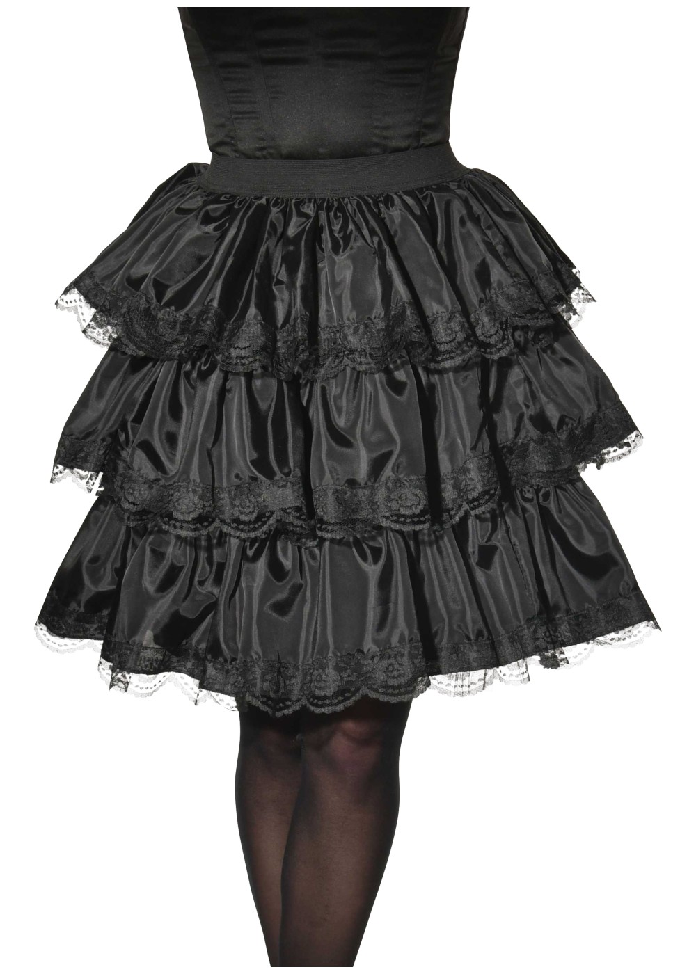 Black Ruffle Women Skirt