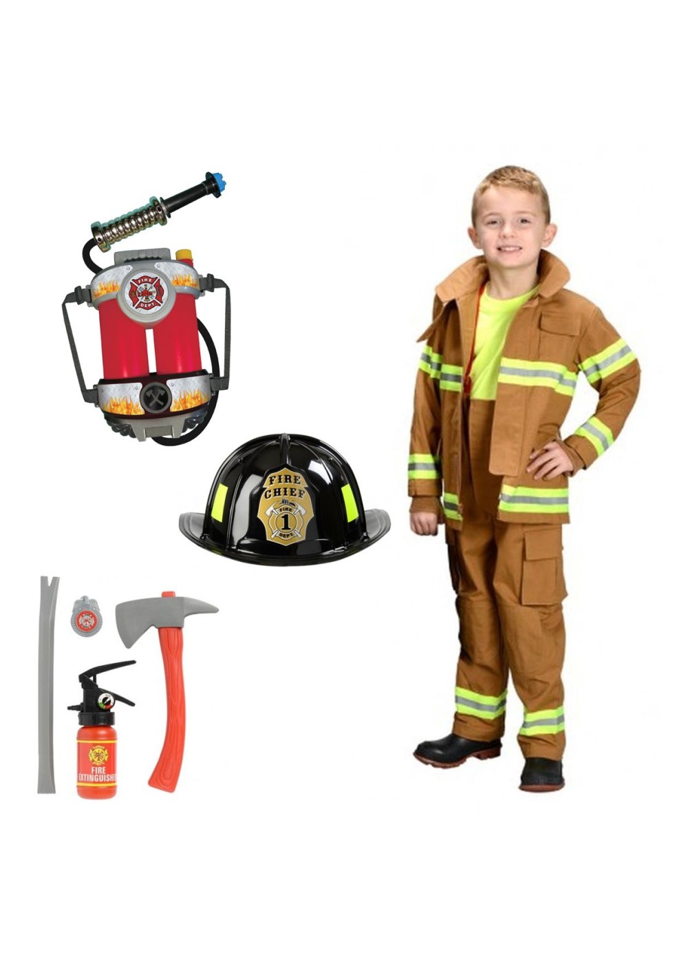 Firefighter Boys Costume Set