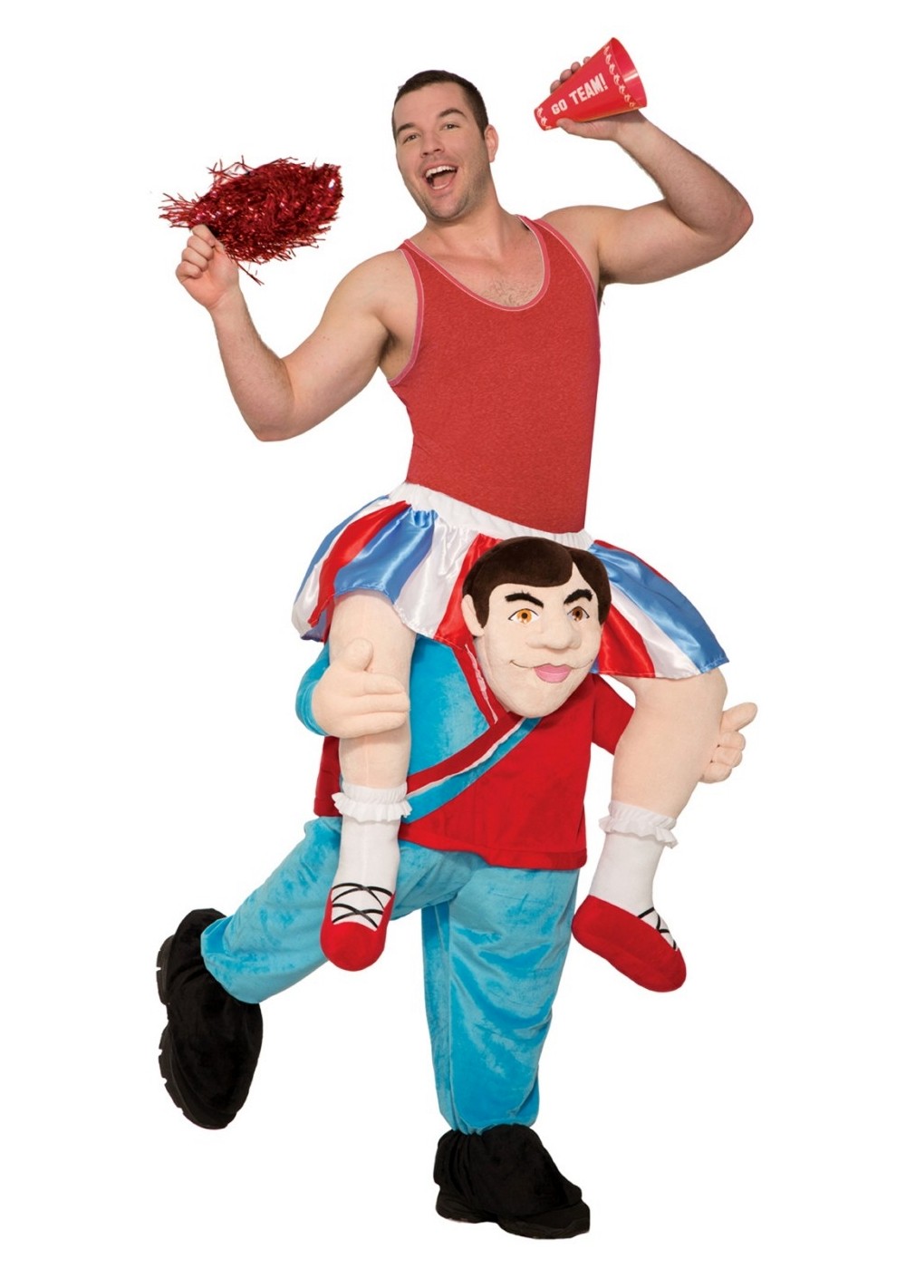 Funny Cheerleader Piggyback Costume