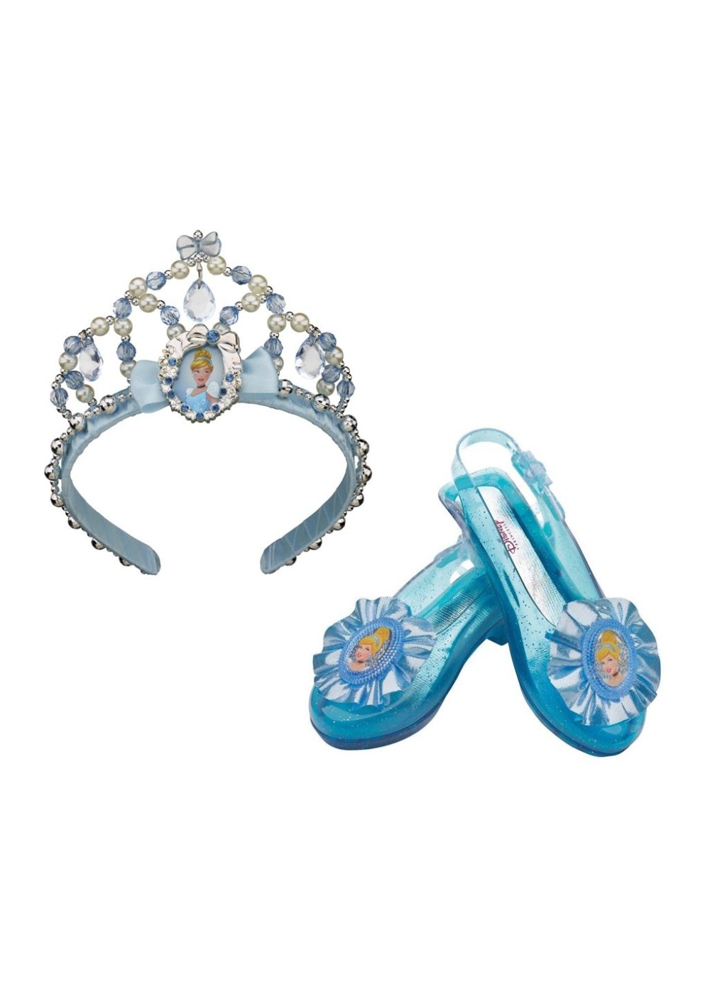 Kids Cinderella Girls Tiara And Shoes Set