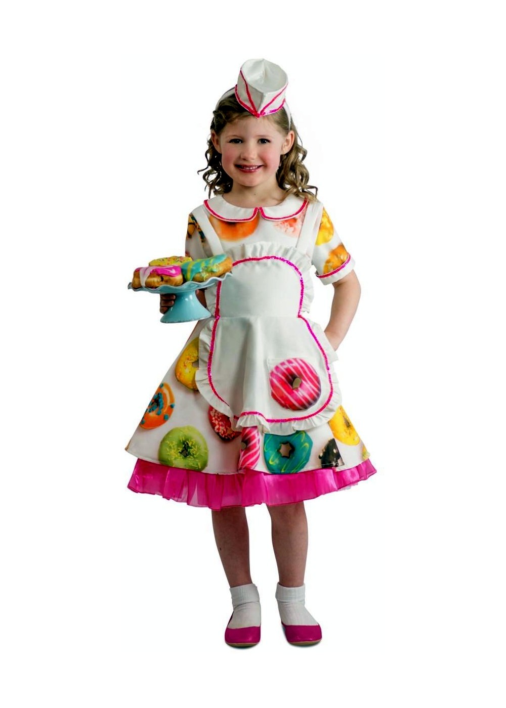 Kids Girls Donut Waitress Costume