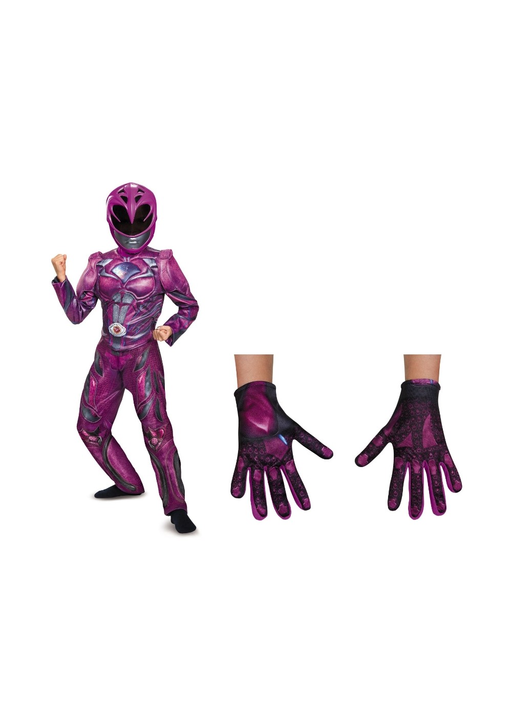 Kids Girls Pink Power Ranger Costume Kit