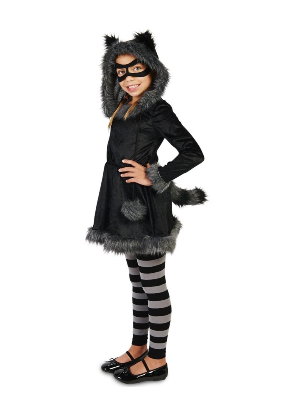 Kids Girls Sneaky Raccoon Costume