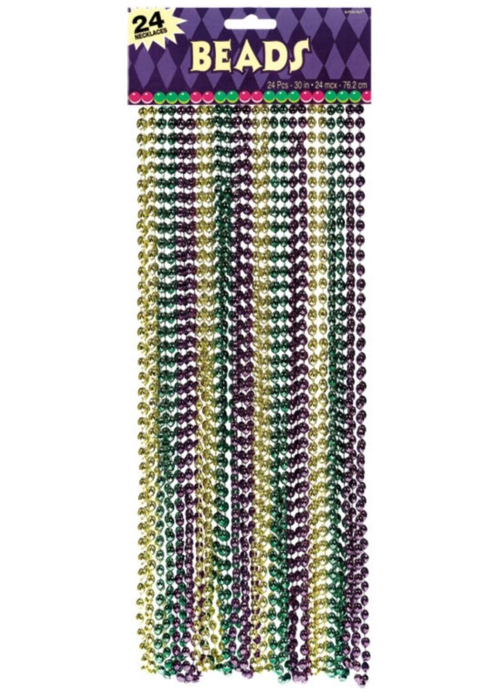 Mardi Gras Beads Pack Of 24