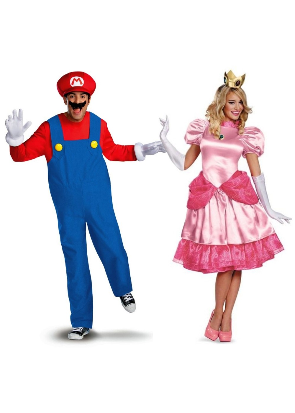 Couple Mario et Peach - Déguisement en couple Le Deguisement.com