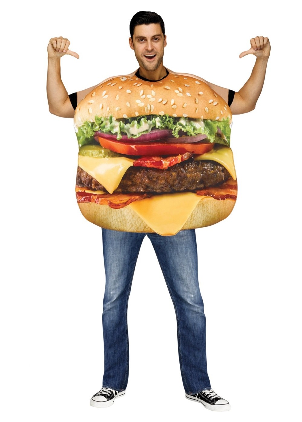 Mens Giant Cheeseburger Costume