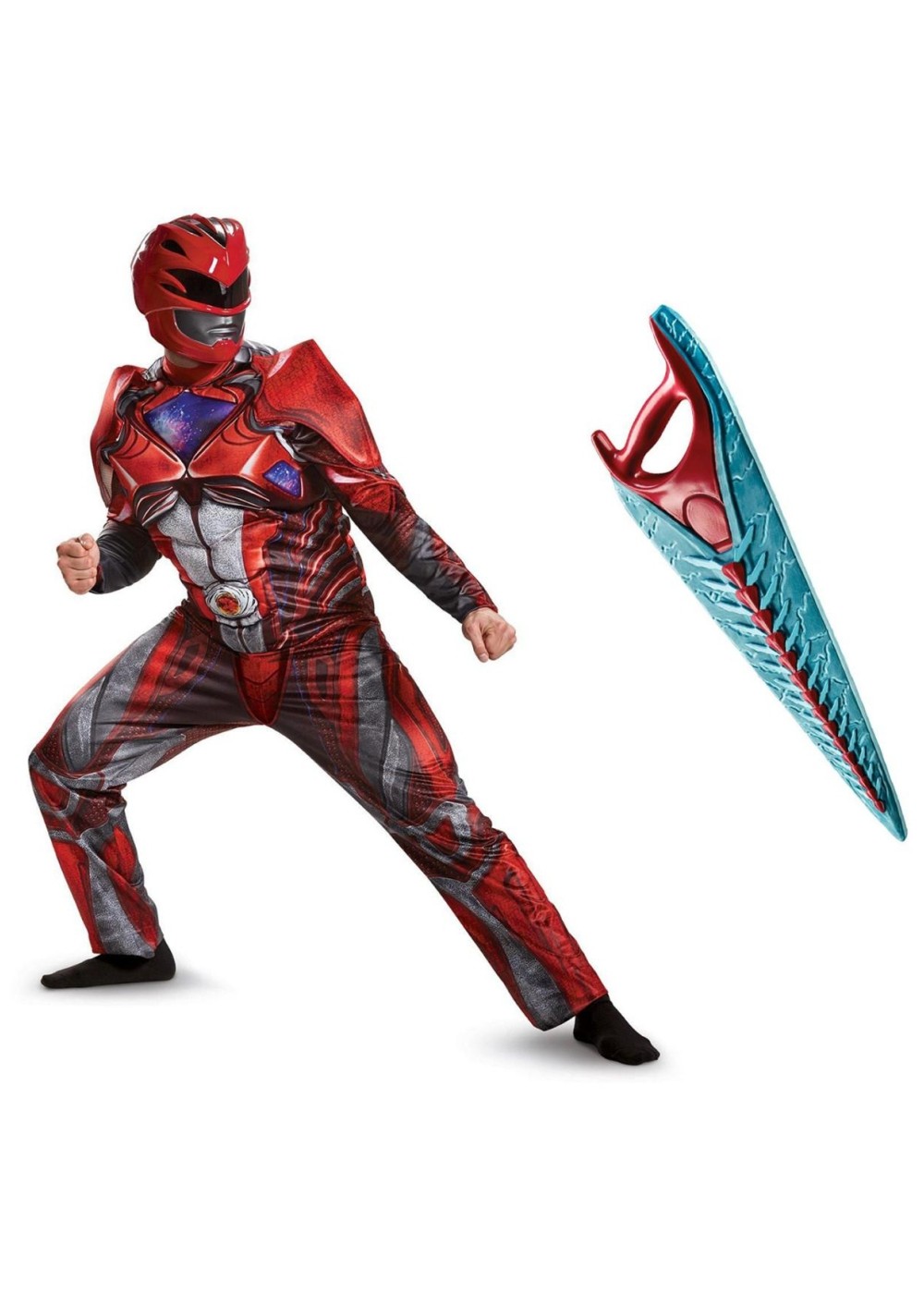 Mens Red Power Ranger Costume Kit