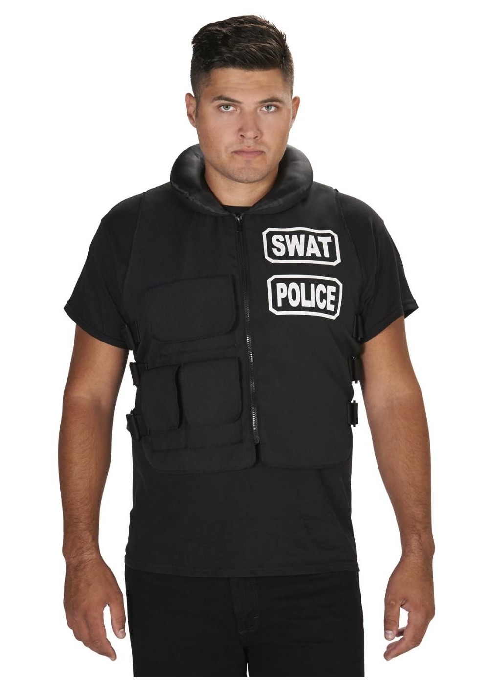 Mens Swat Team Black Vest