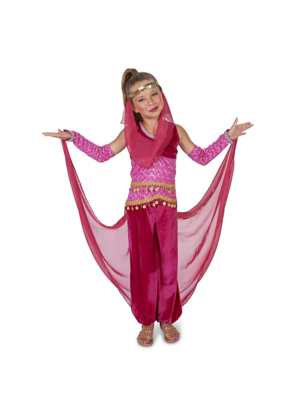 Kids Girls Pink Genie Costume