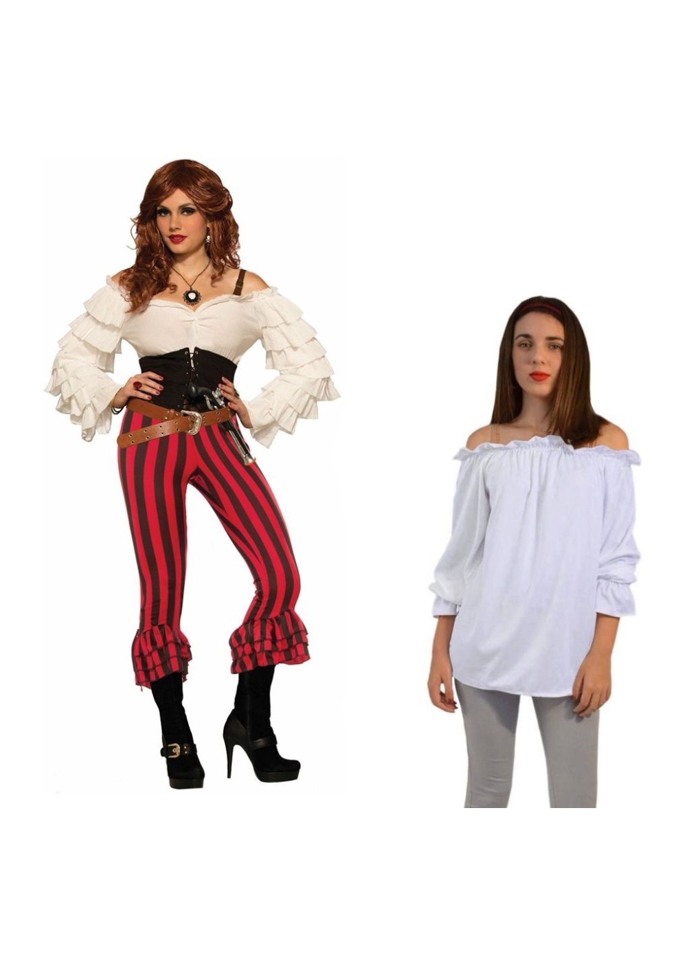 Pirate Blouse Shirt And Pants Women Set