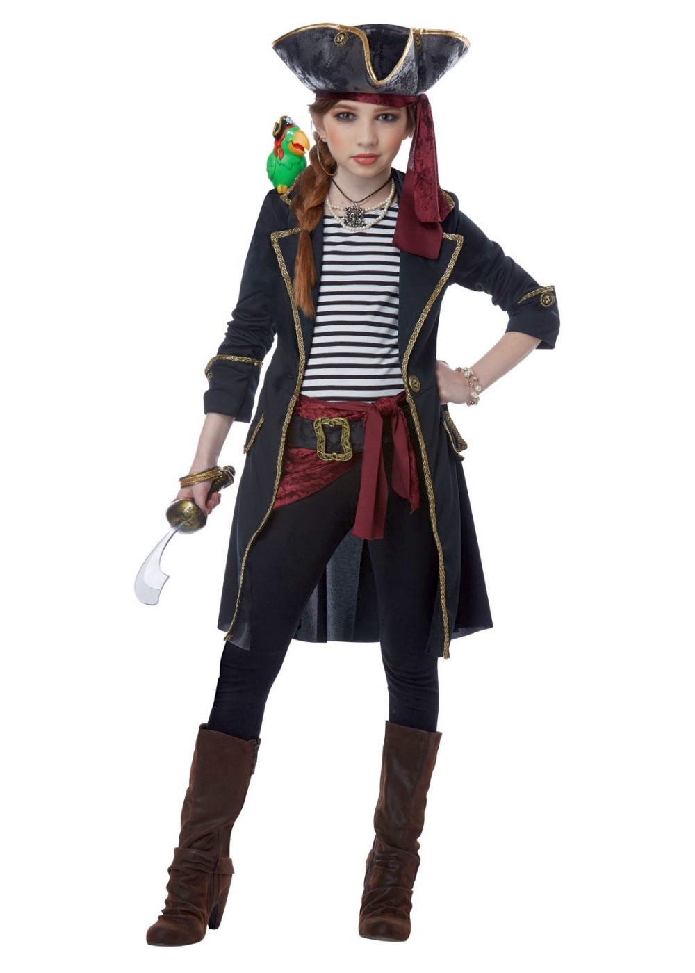 Kids Pirate Captain Girls Costume