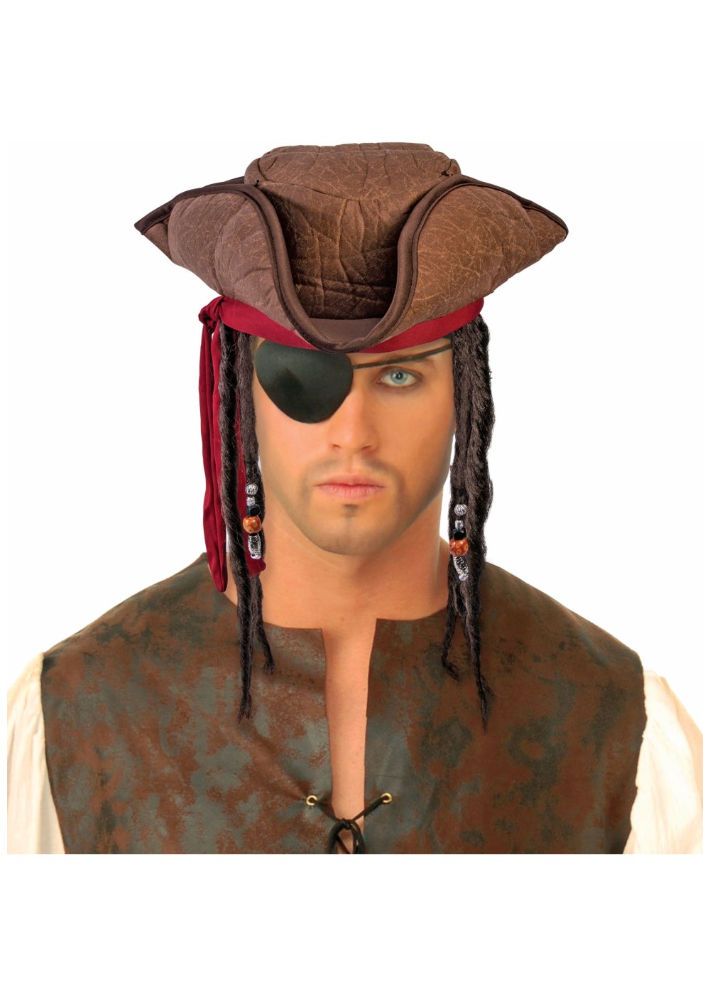 Pirate Men Hat With Dreadlocks