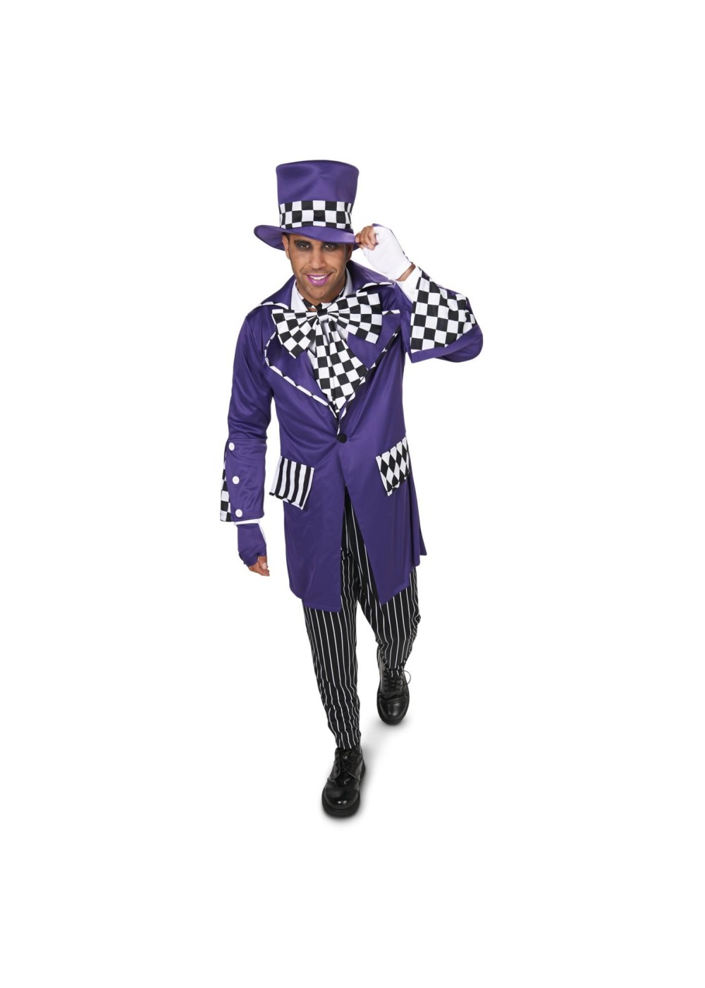 Purple Gothic Mad Hatter Mens Costume