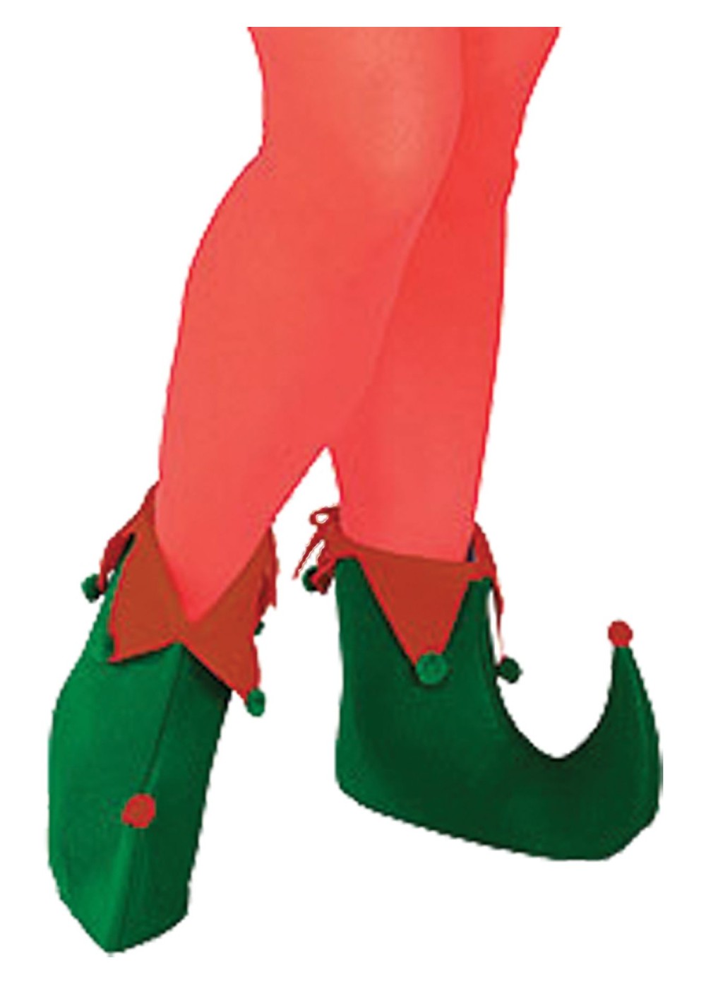 Red And Green Festive Womens Elf Shoes
