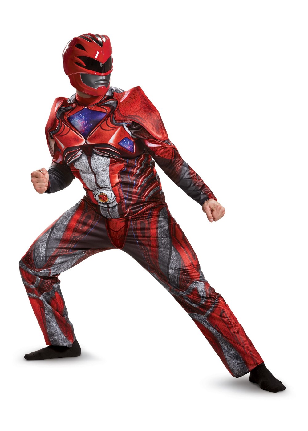 Red Power Ranger Muscle Men Movie Costume