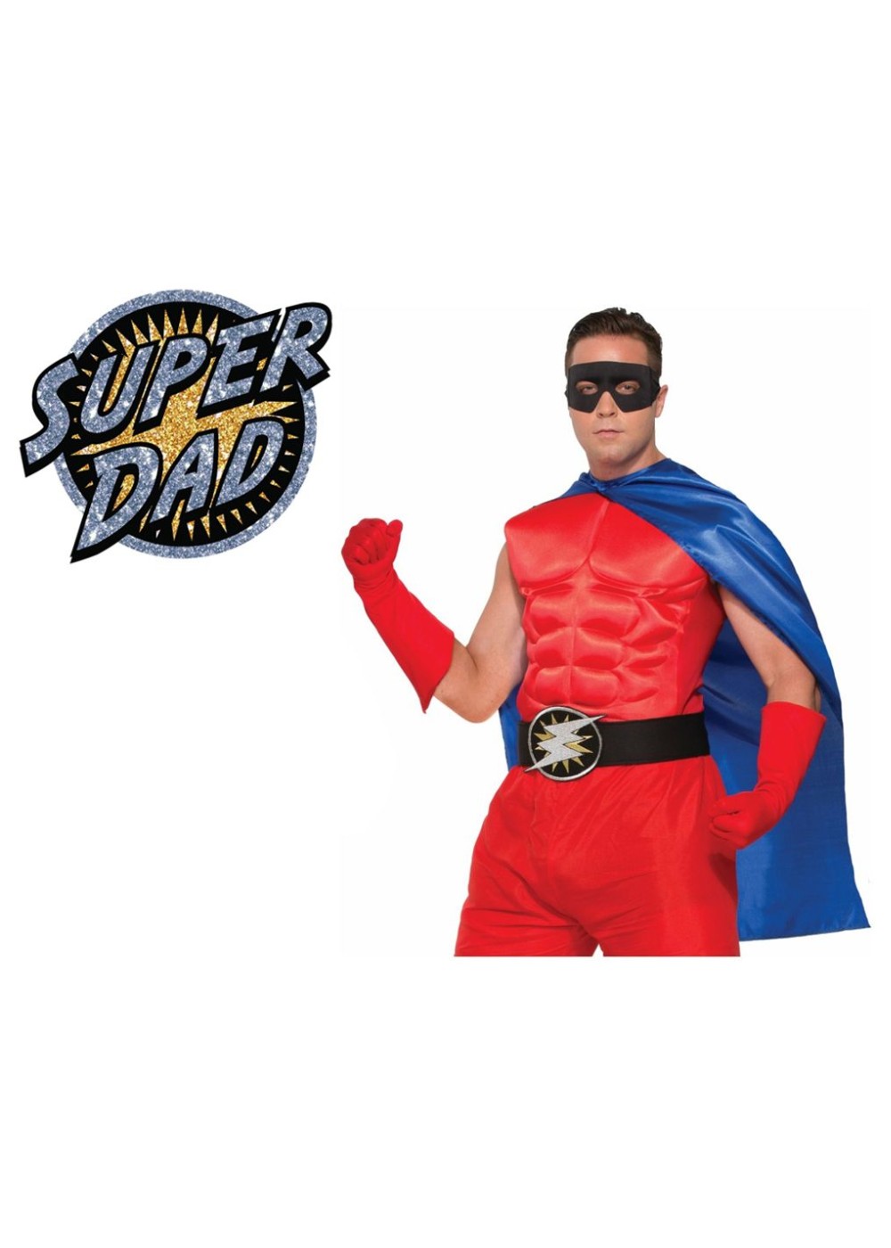 Superhero Dad Heat Transfer And Blue Cape Set