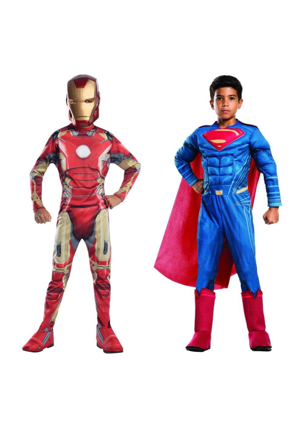 Boys Superman And Iron Man Costume Set