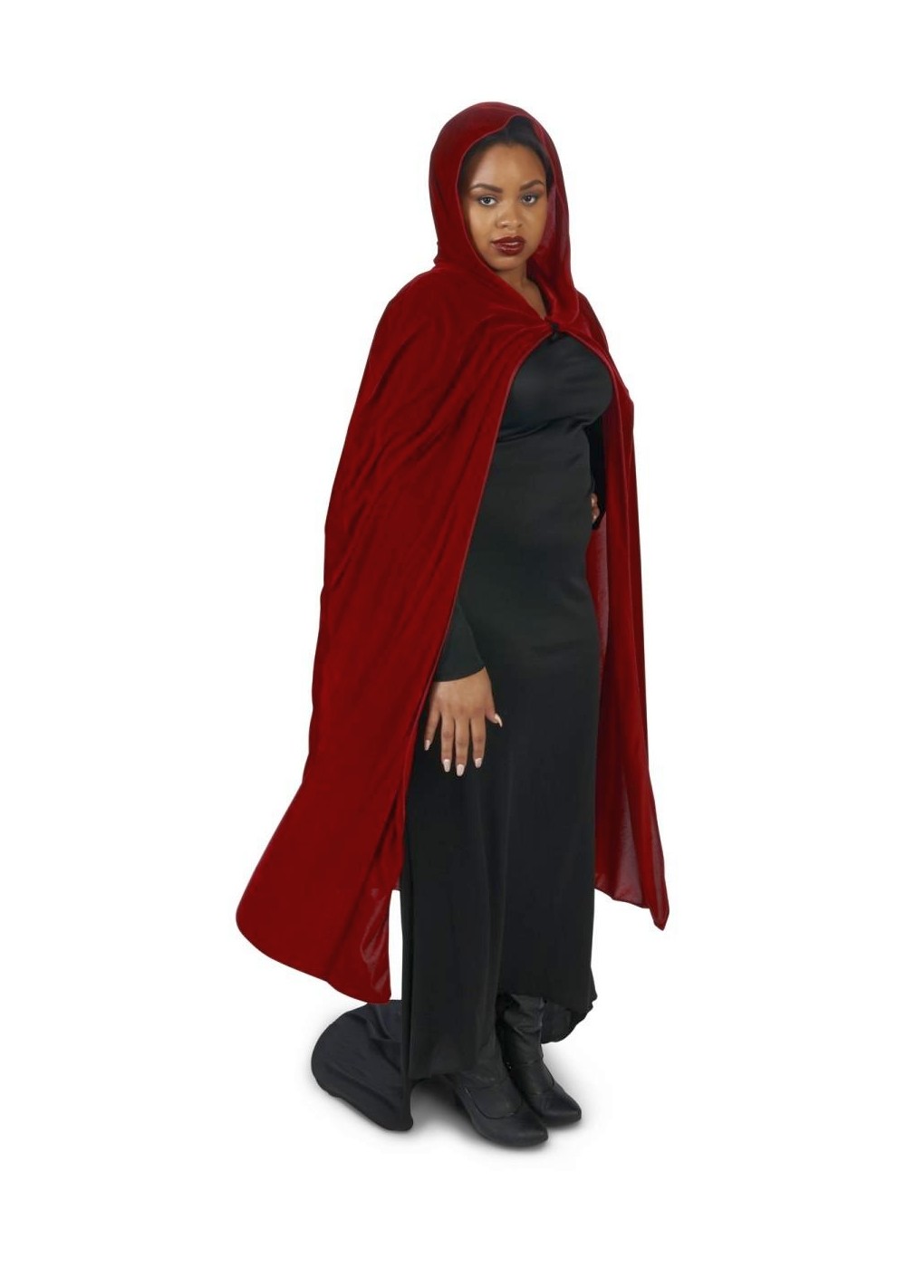 Womens Plus Red Velvet Riding Hood Cape - Movie Costumes