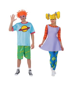 Rugrats Chuckie and Angelica Couple Costume - Couples Costume