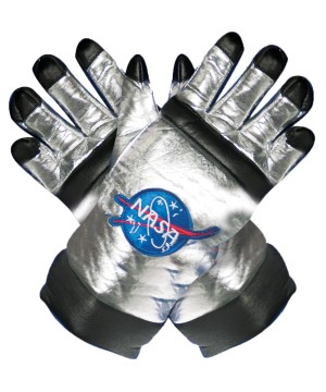 Silver Astronaut Kids Gloves