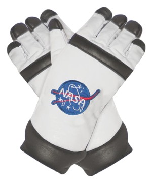 White Astronaut Adult Gloves