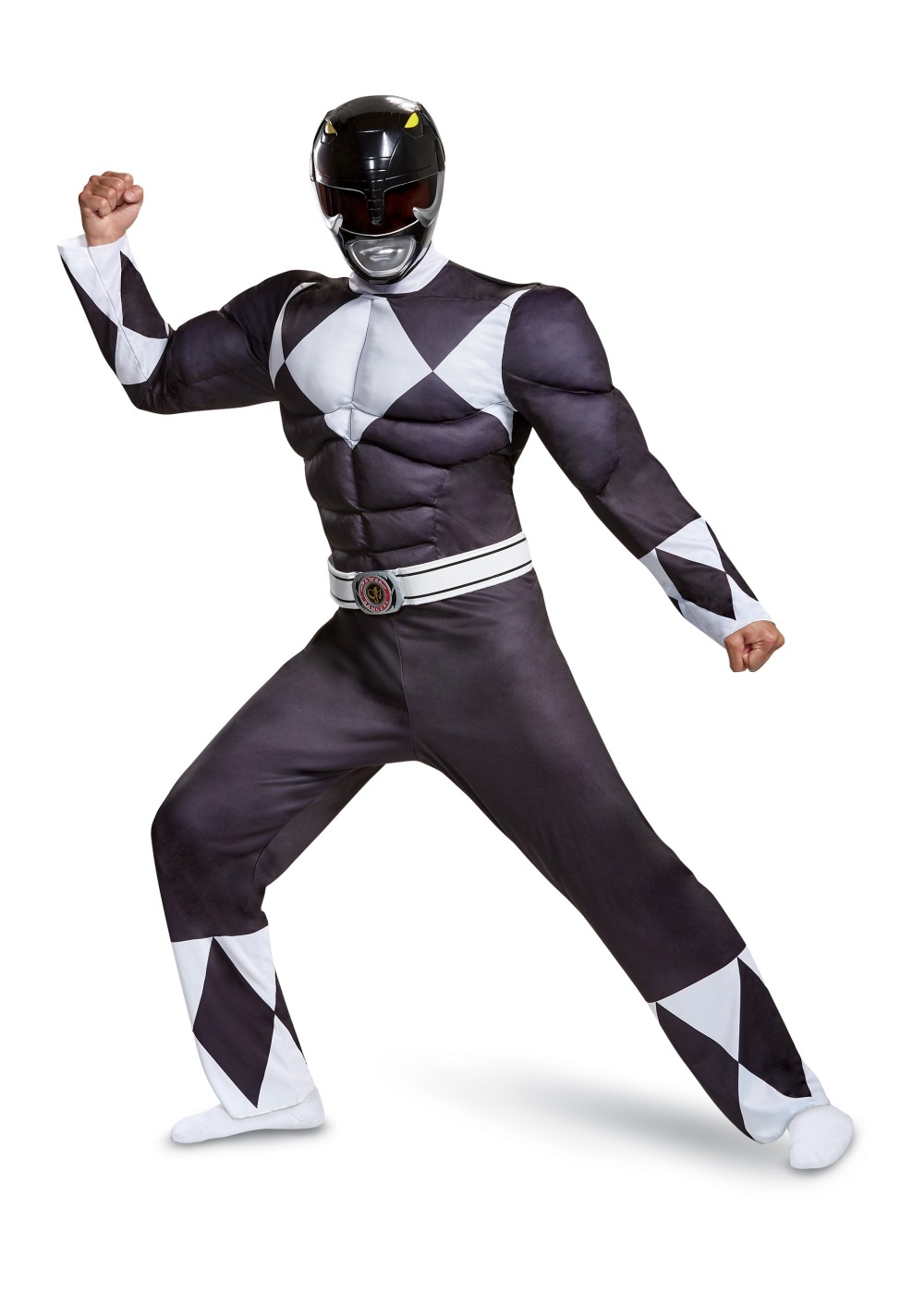 Black Ranger Men Costume 