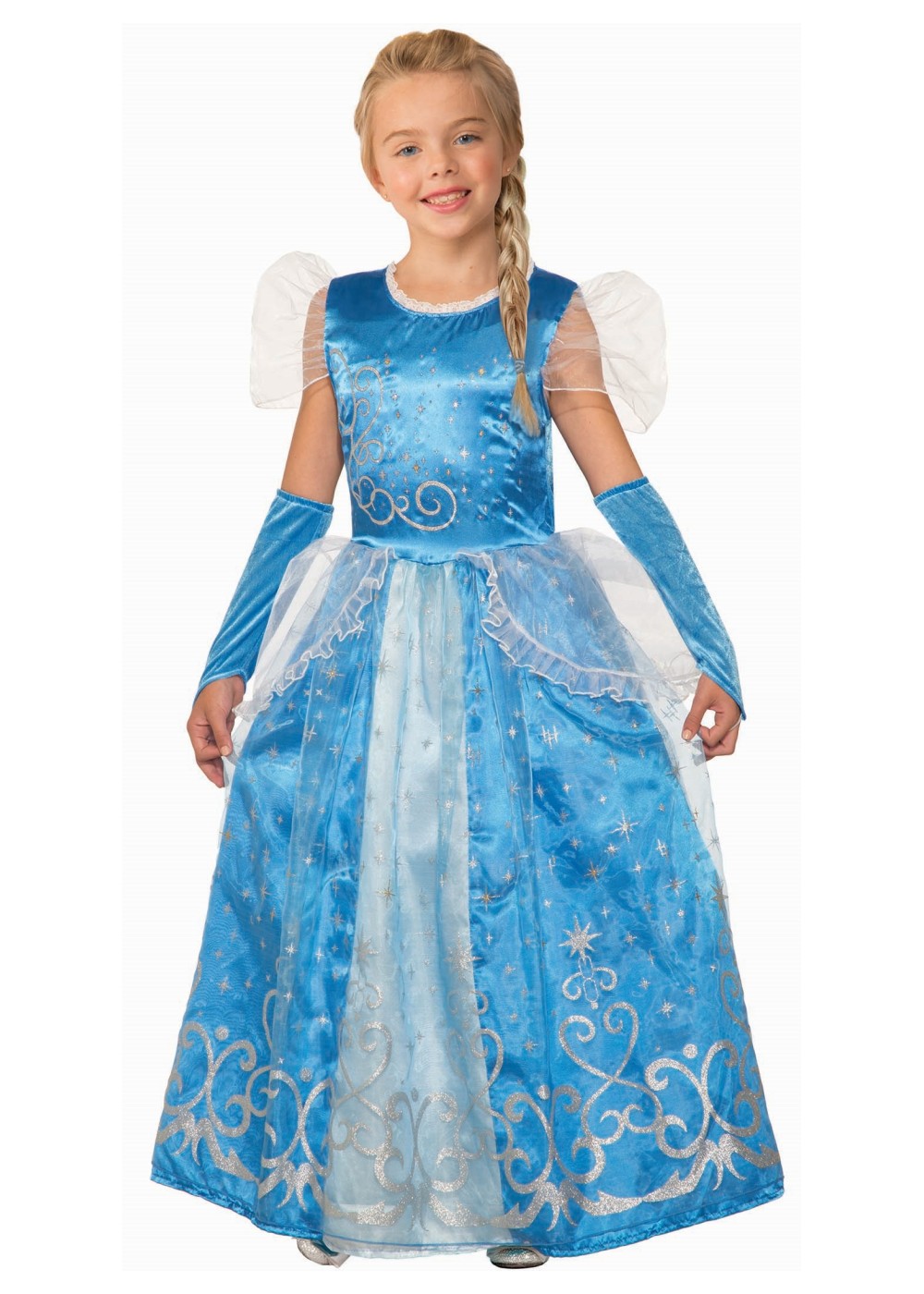 Kids Girls Blue Princess Costume