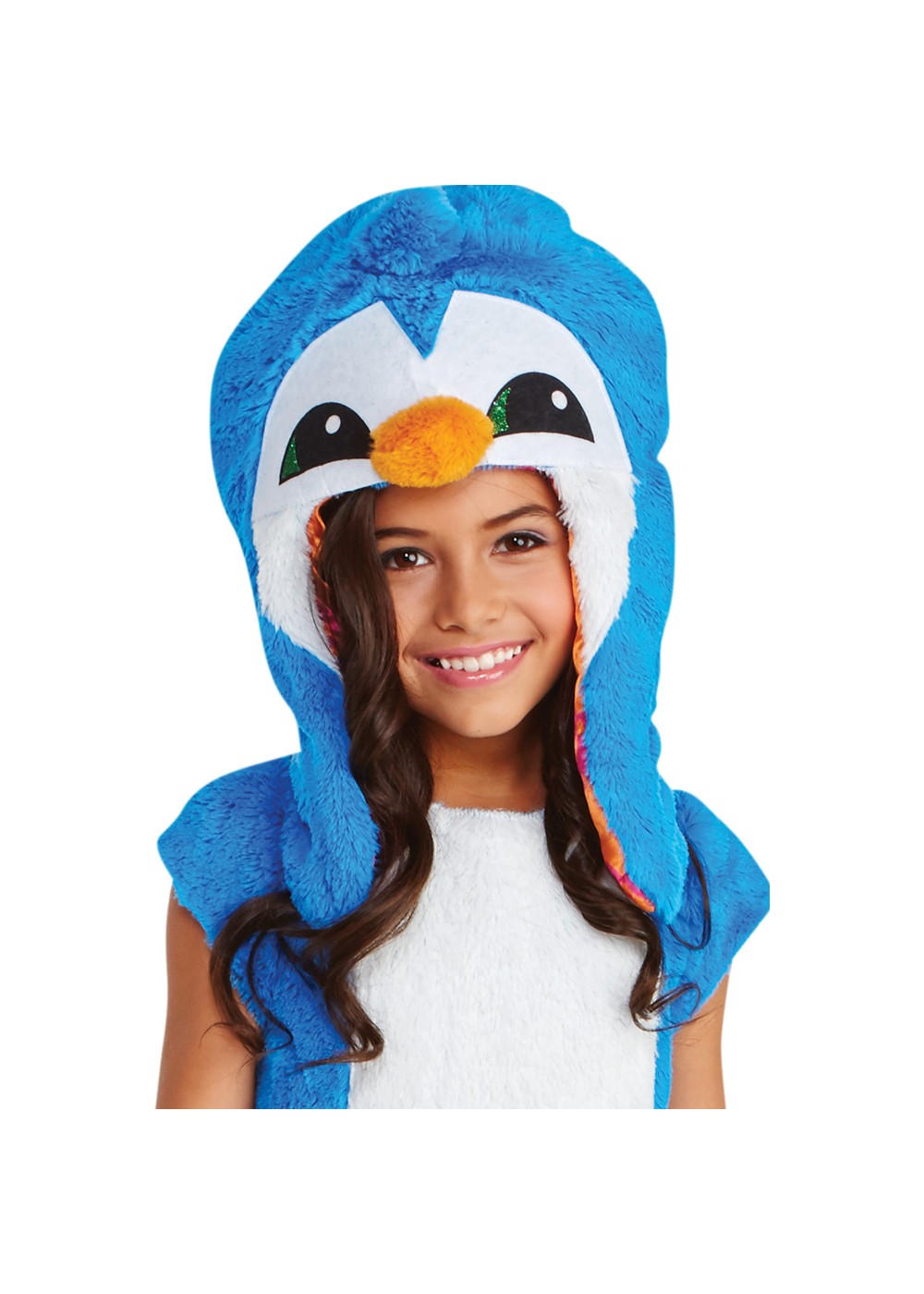 Kids Child Blue Penguin Hood Accessory