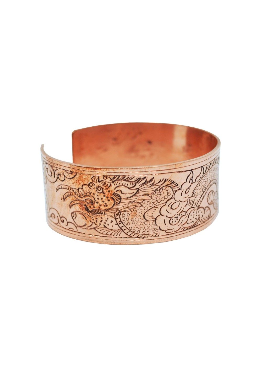 Copper Dragon Cuff Handmade Bracelet