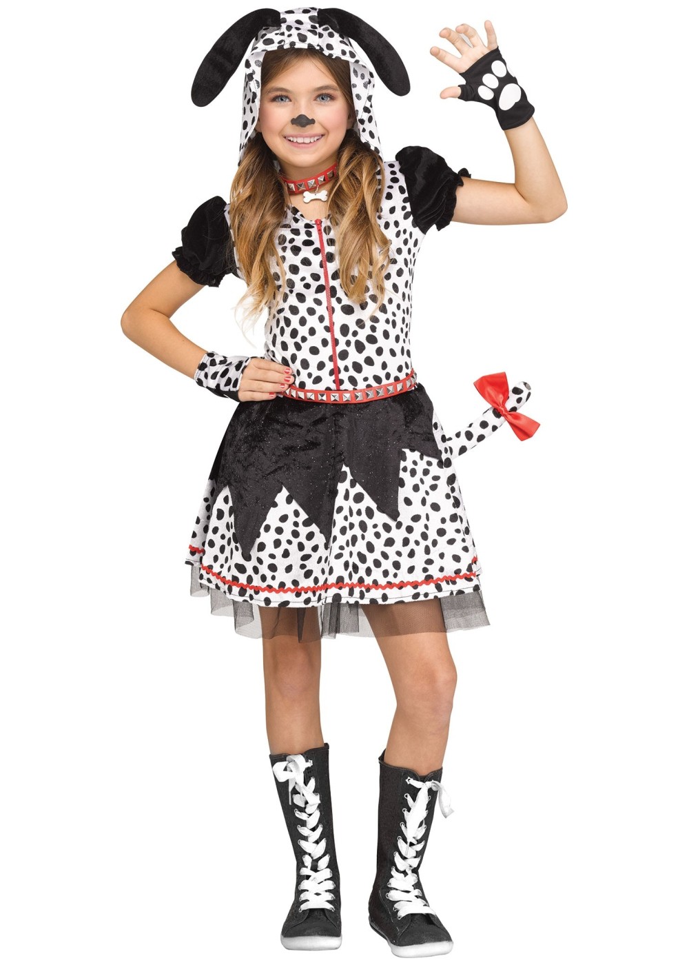 Kids Dalmatian Doll Girl Costume