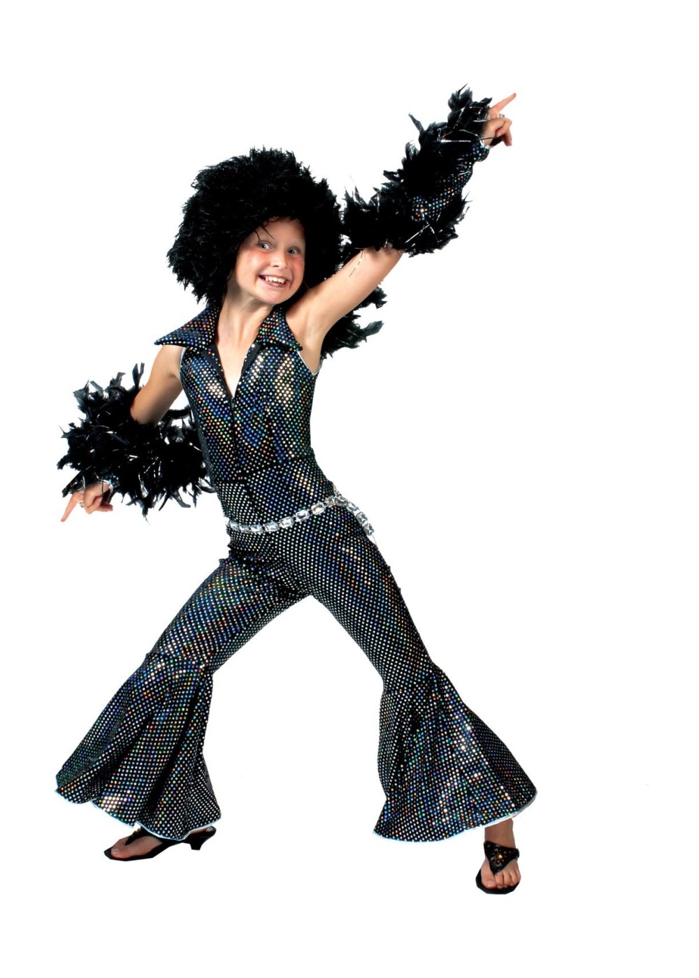 Kids Girls 70s Disco Boogie Costume