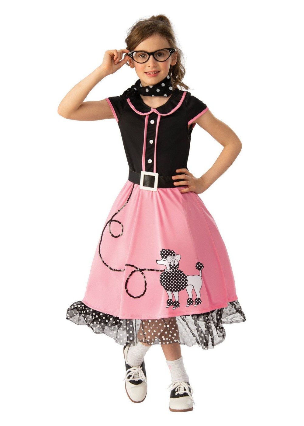 Kids Girls Poodle Skirt Sweetheart Costume