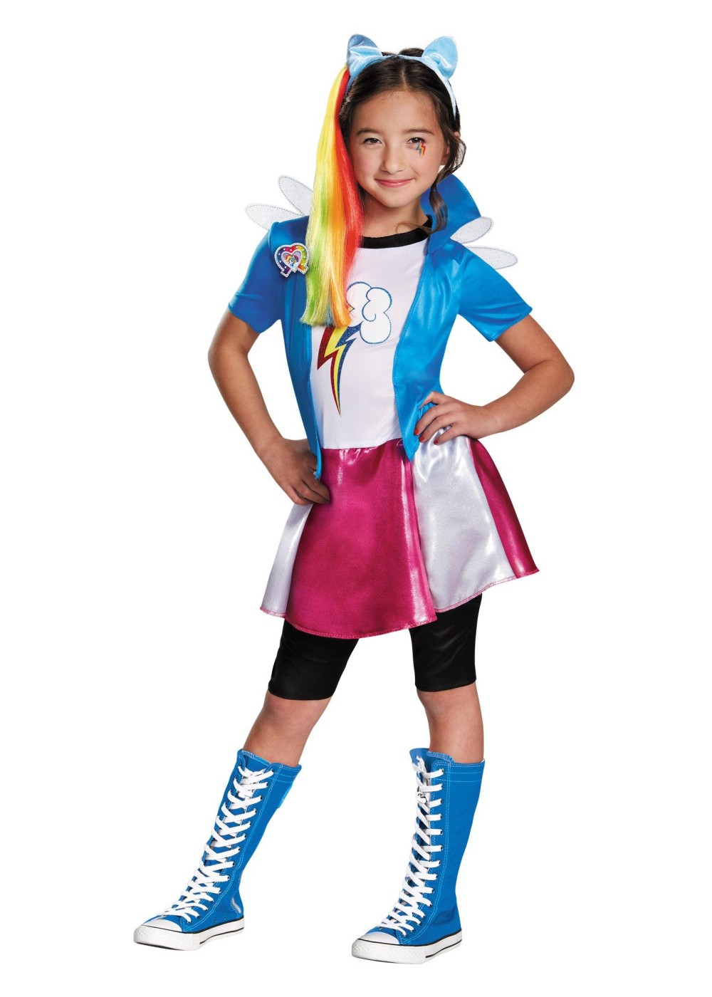 Kids Girls Rainbow Dash Equestria Costume